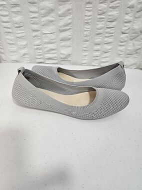 Danskin Flex Navy Knit Slip-On Flats with Round Toe Womens 9